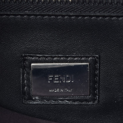 Fendi Vitello Dolce Shiny Nappa Plexglass Granite Medium Peekaboo Iconic Satchel Black 7 of 9