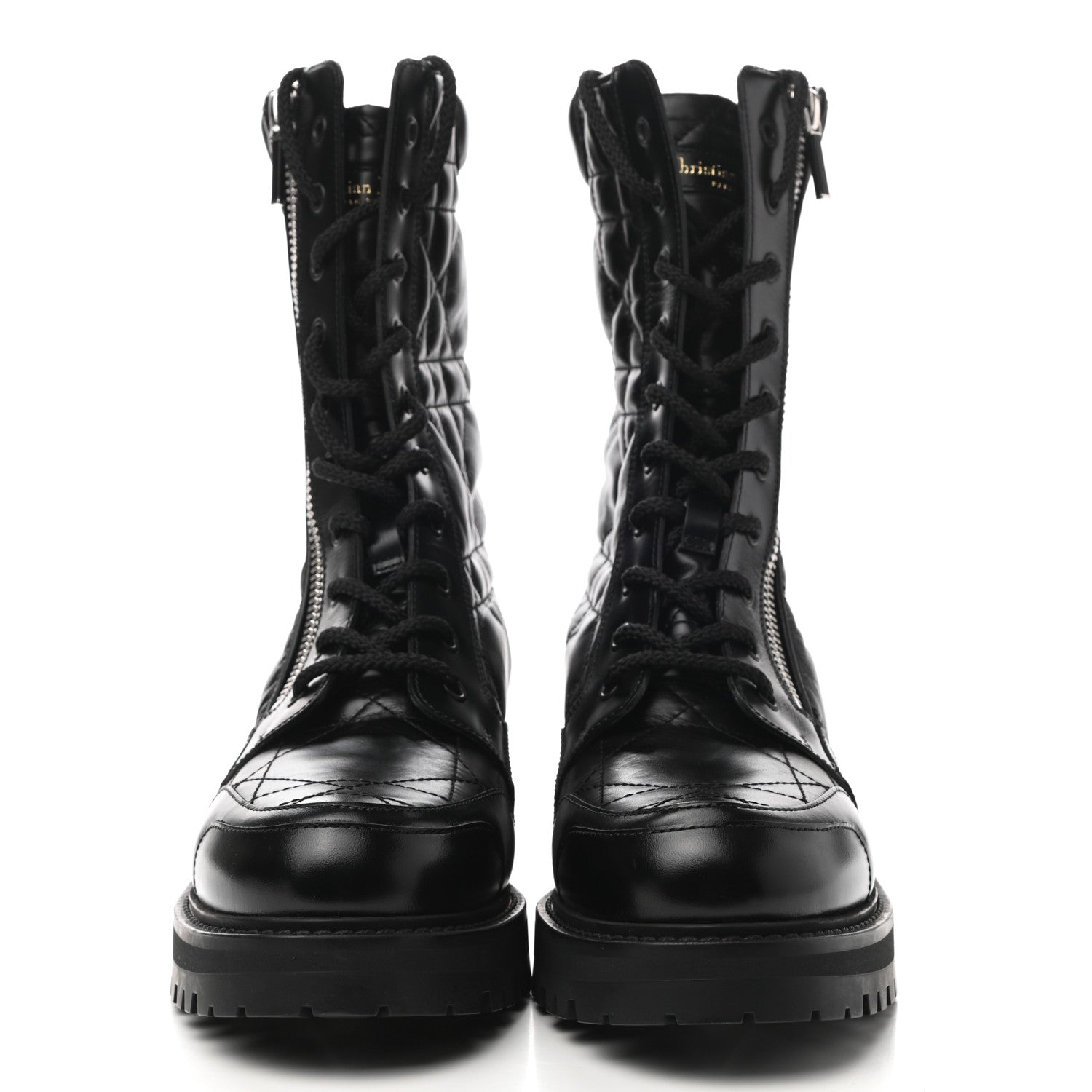 Christian Dior Calfskin Cannage D-Leader Ankle Boots 40.5 Black 2 of 8