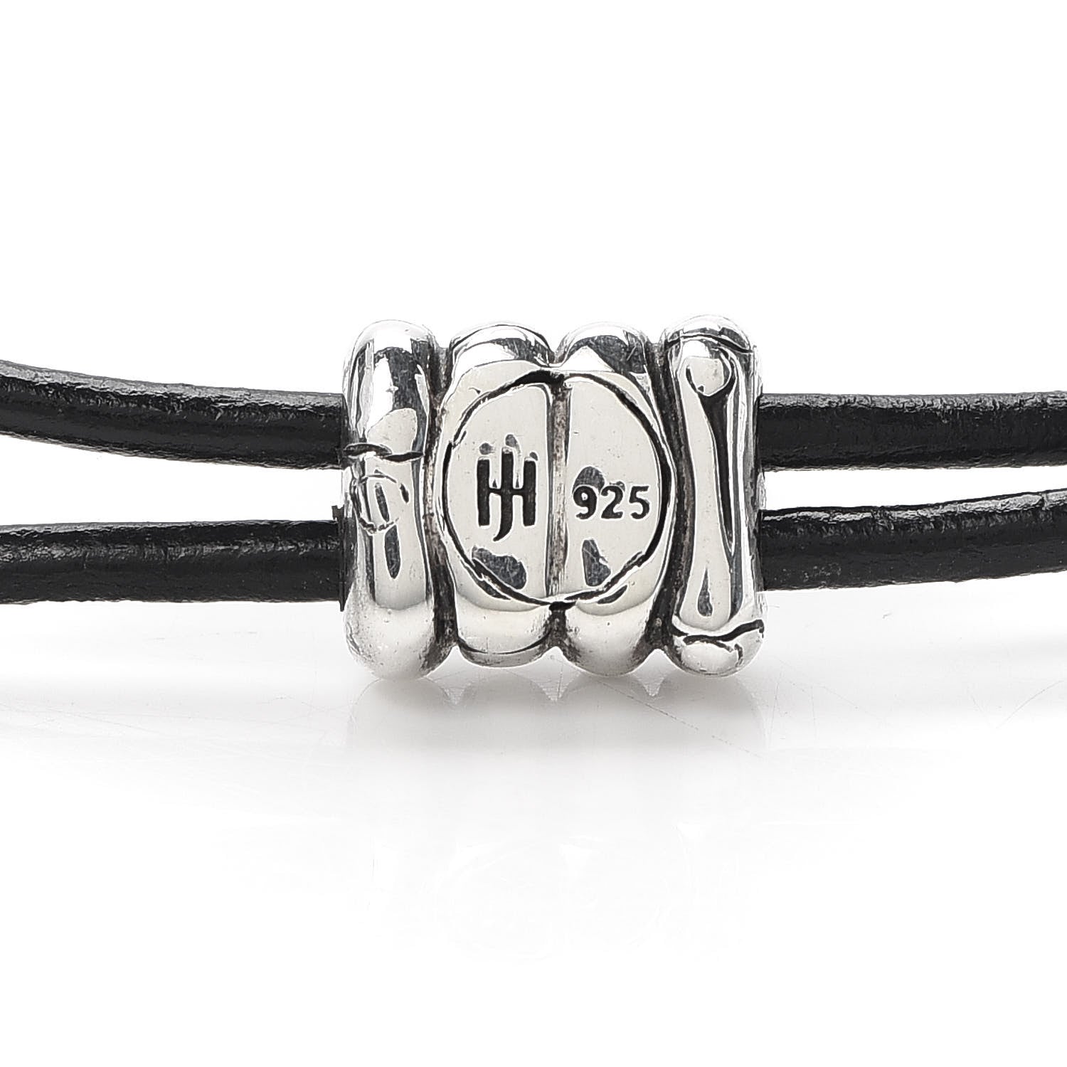 John Hardy Sterling Silver Bamboo Cord Slide Bracelet 5 of 5