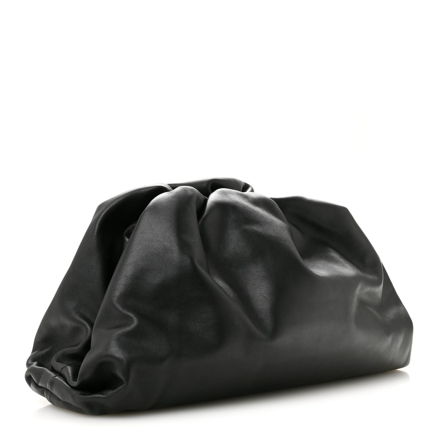 Smooth Butter Calf The Pouch Oversized Clutch Black