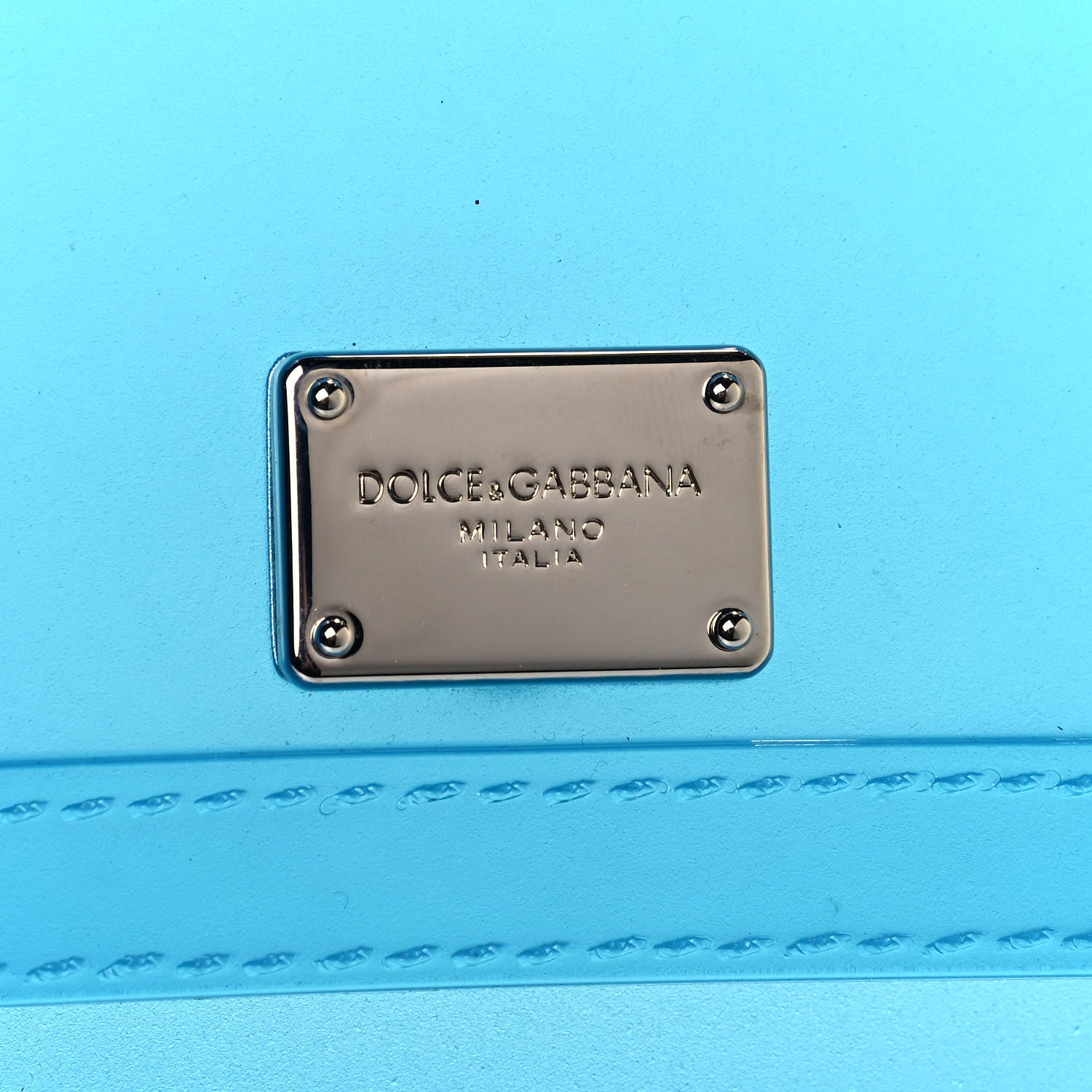 Dolce & Gabbana Rubber Semi Transparent Miss Sicily Satchel Blue 6 of 13