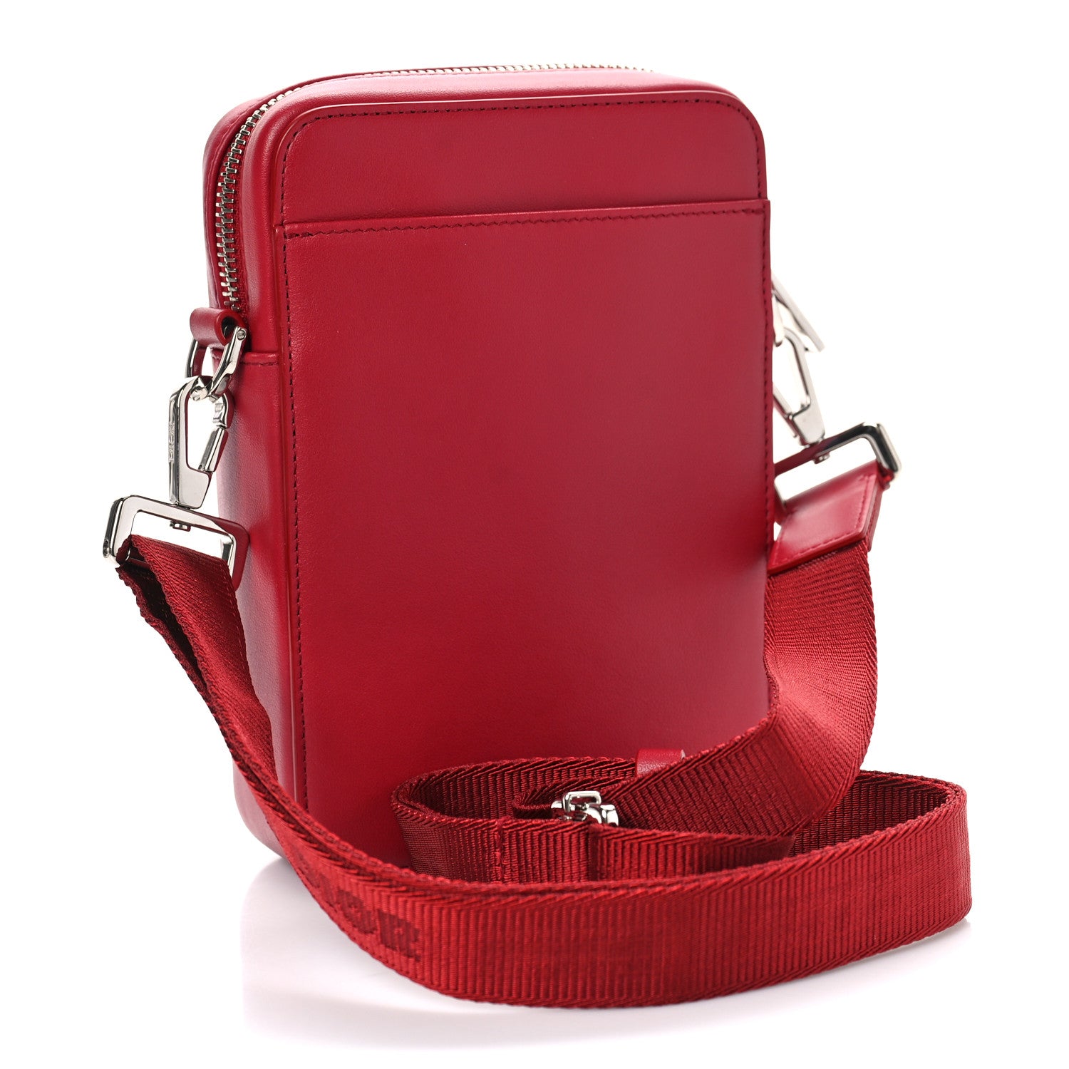 Christian Dior Calfskin Oblique Galaxy Perforated World Tour Messenger Pouch Red White 3 of 9