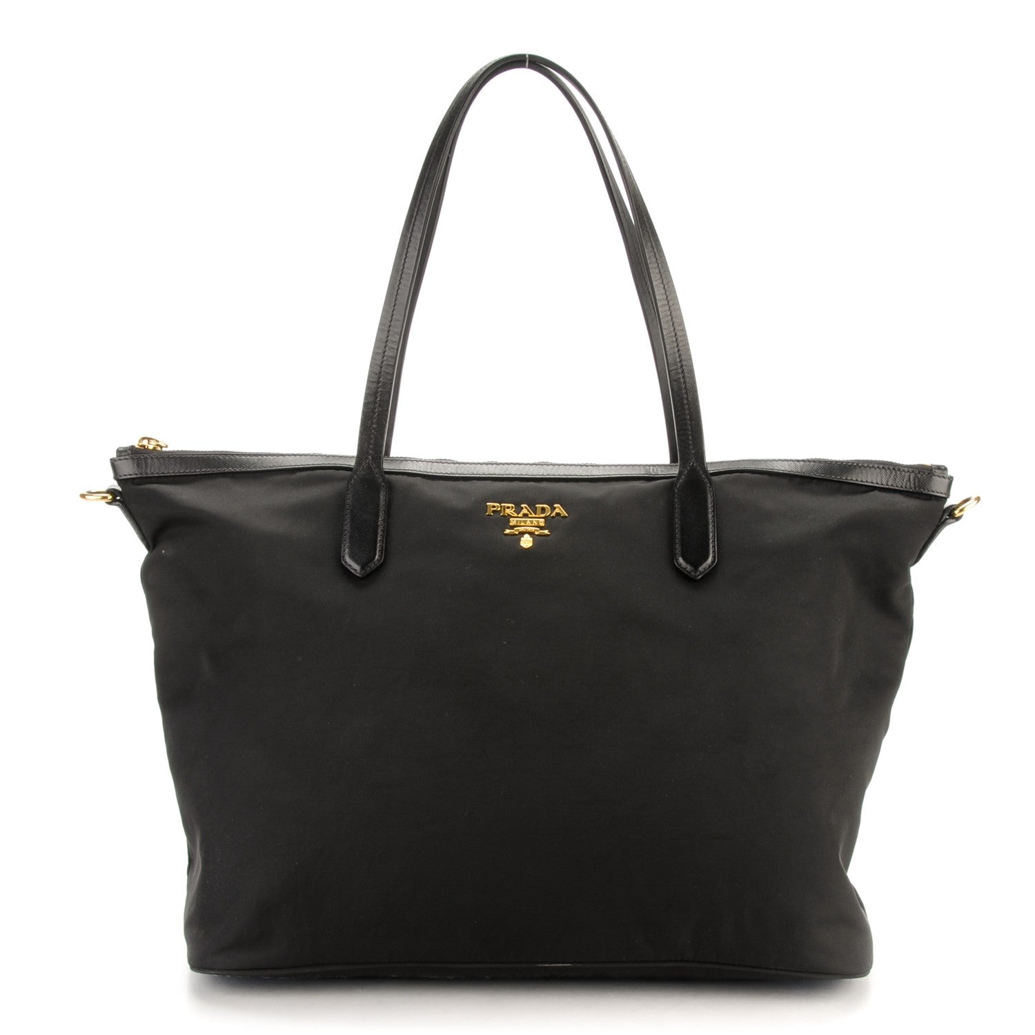 Prada Tessuto Nylon Saffiano Tote Nero Black 1 of 8