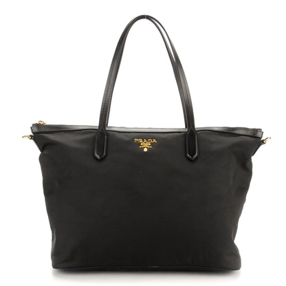 Prada Tessuto Nylon Saffiano Tote Nero Black 1 of 8