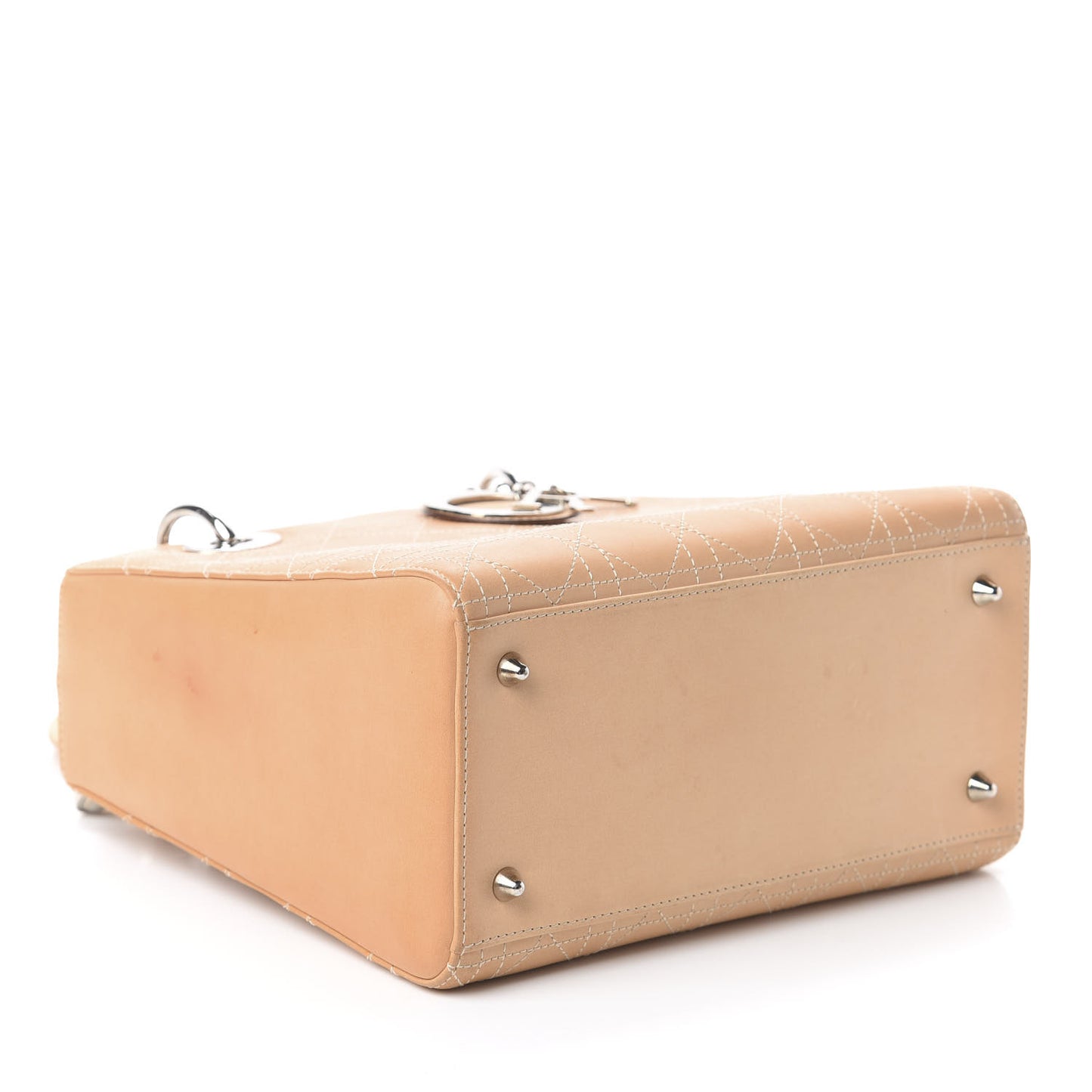 Calfskin Cannage Medium Lady Dior Beige