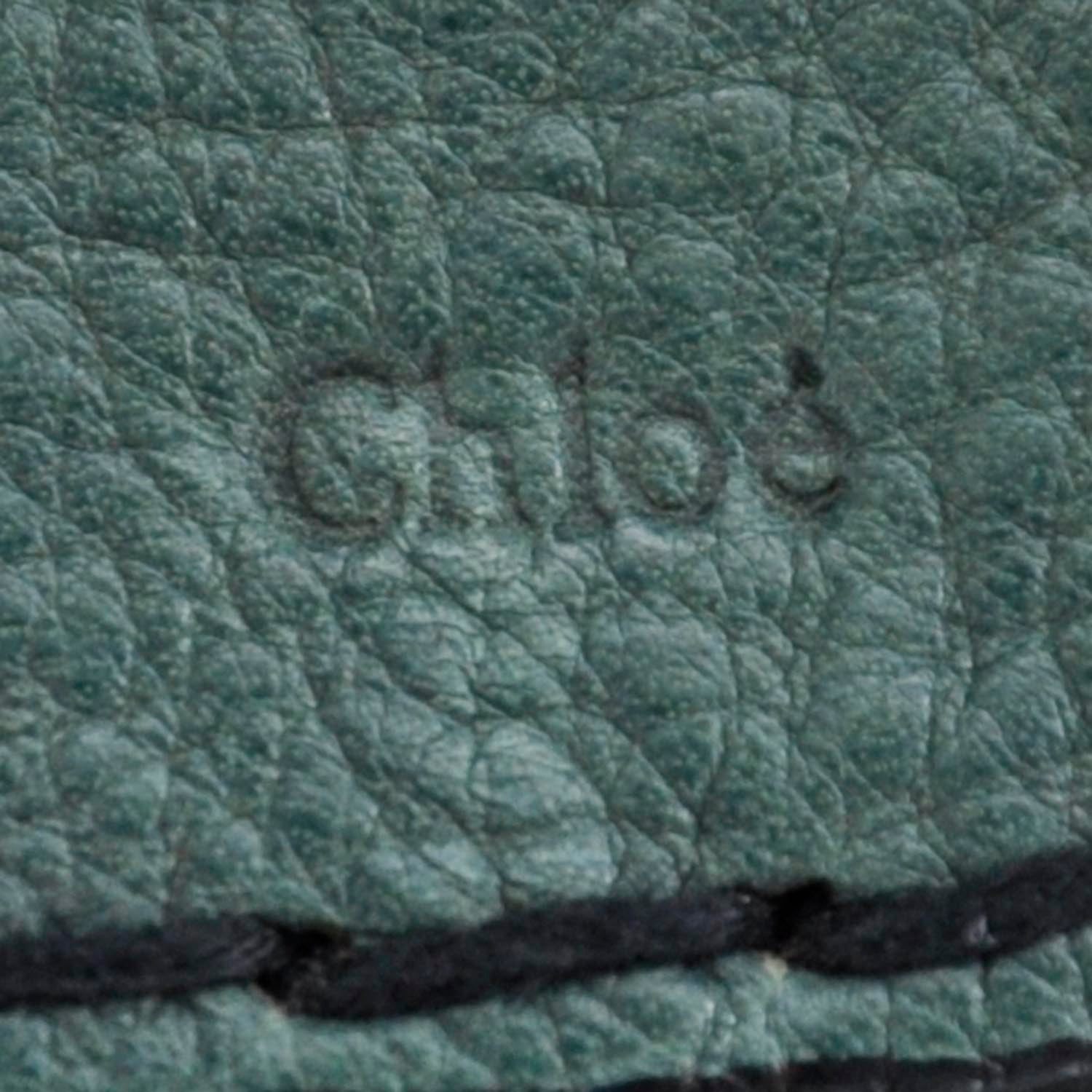 Chloe Leather Edith Satchel Green 6 of 9
