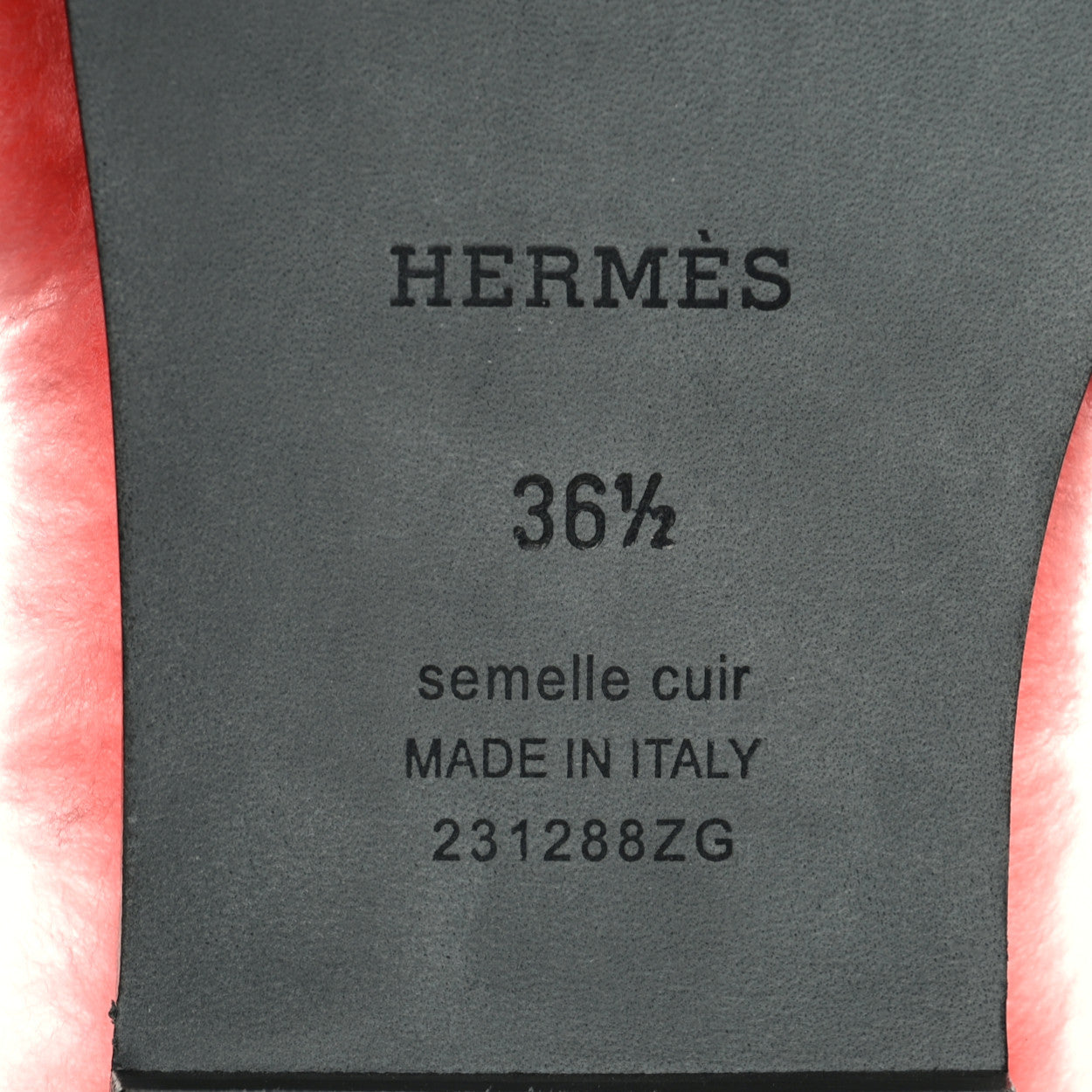 Hermes Woolskin Oran Sandals 36.5 Rose Du Desert 6 of 8