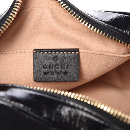 Gucci Suede Patent Web Mini Ophidia Shoulder Bag Black 6 of 10