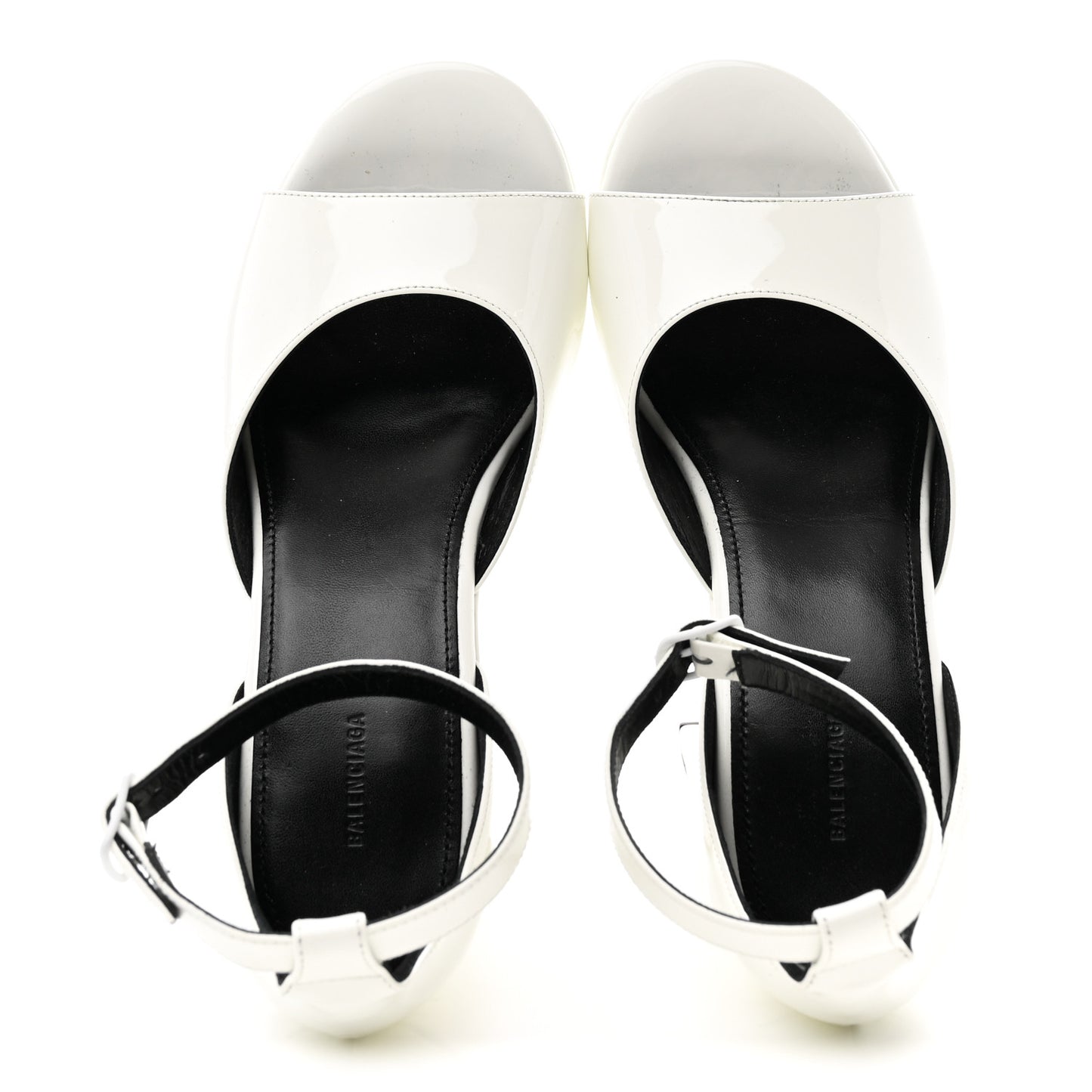 Patent Camden 160mm Platform Pumps 37 White