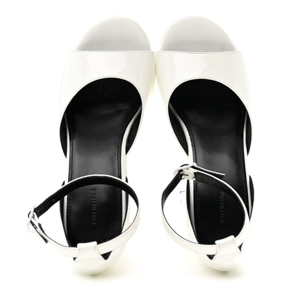Balenciaga Patent Camden 160mm Platform Pumps 37 White 2 of 9
