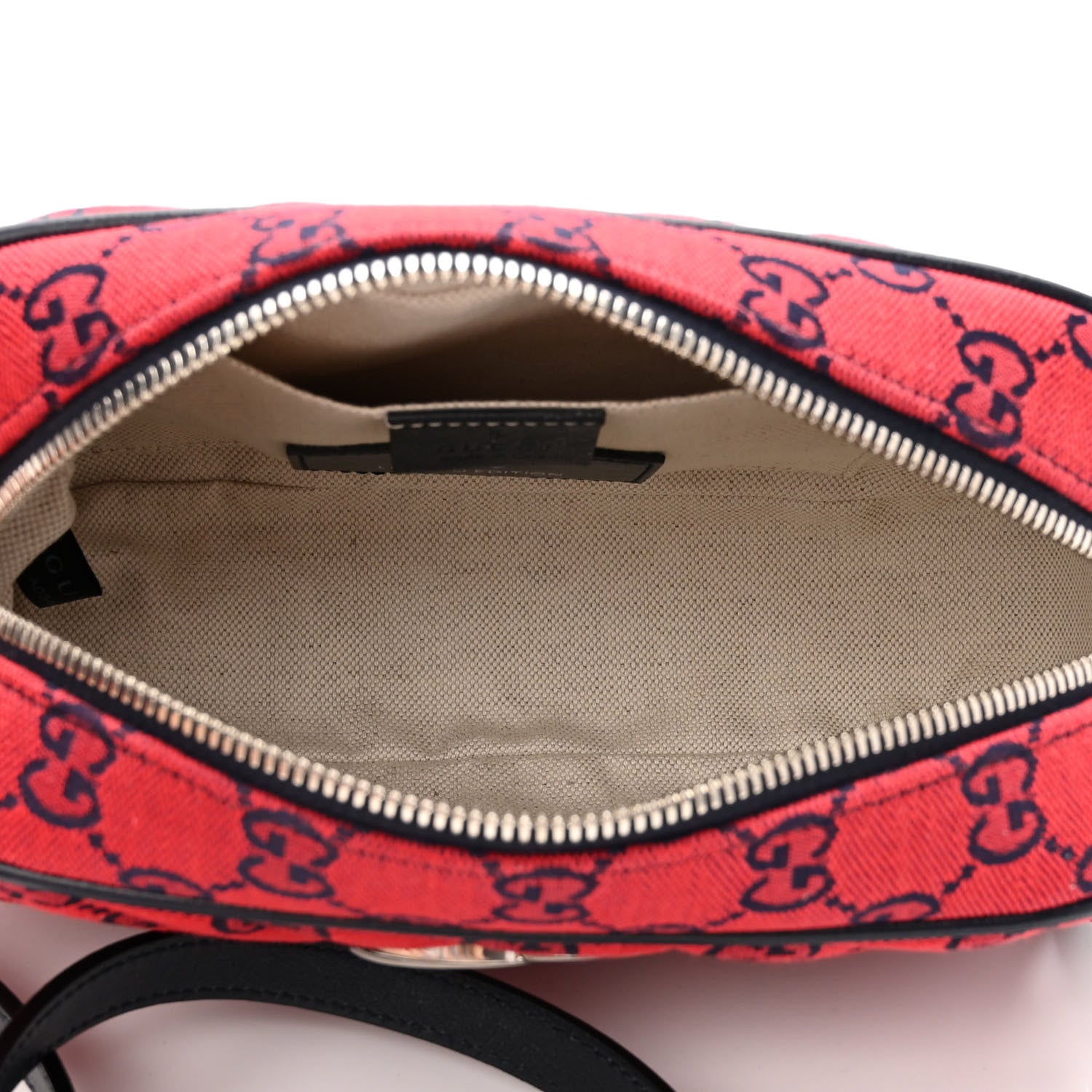 Gucci Monogram Multicolor Matelasse Diagonal Small GG Marmont Chain Shoulder Bag Red Blue 5 of 11