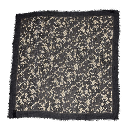 Gucci Modal Silk Monogram Arabesque Shawl Black 1 of 4