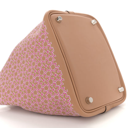 Hermes Swift Lucky Daisy Picotin Lock 18 PM Chai Rose White 9 of 12