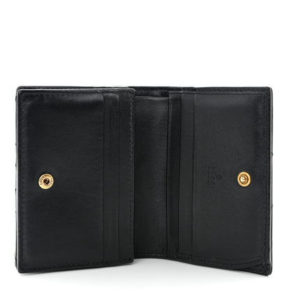 Gucci Calfskin Matelasse GG Marmont Card Case Wallet Black 5 of 12