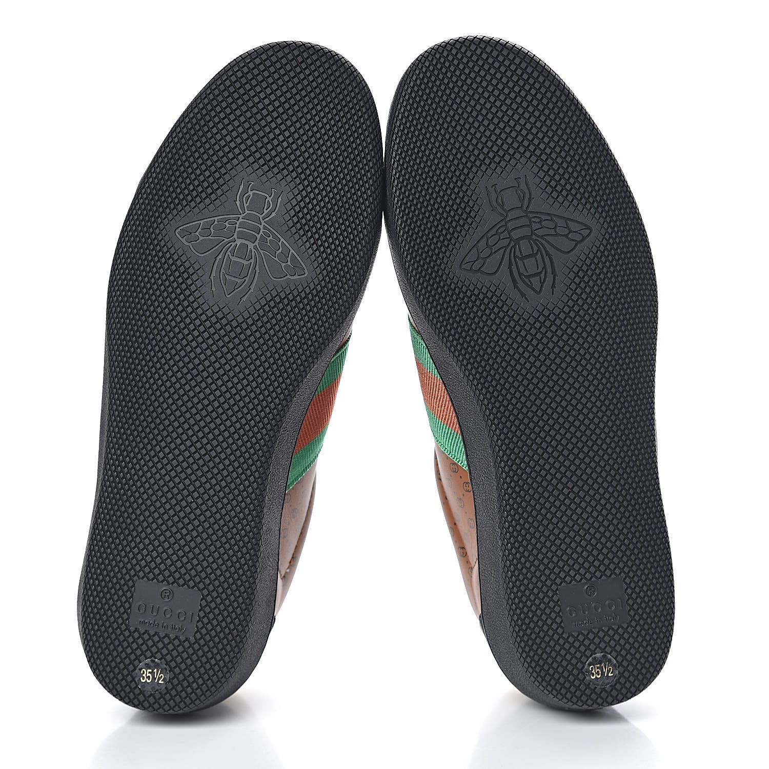 Gucci X DAPPER DAN Calfskin Suede GG Micro Monogram Womens G74 Sneakers 35.5 Black Cuir Burro 7 of 10