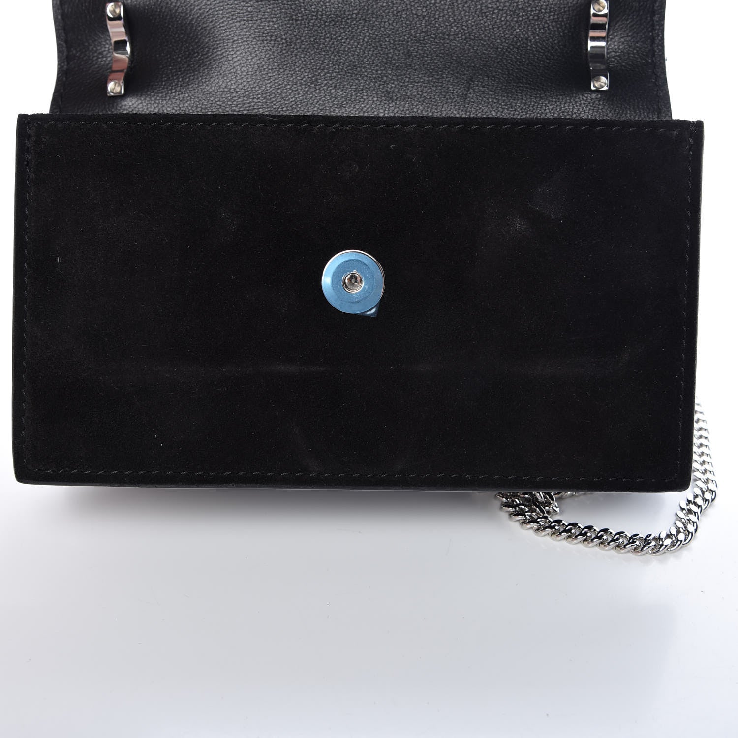 Jimmy Choo Suede Crystal Buckle Paris Crossbody Bag Black 9 of 10