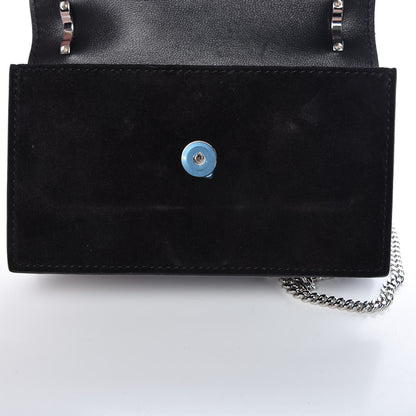 Jimmy Choo Suede Crystal Buckle Paris Crossbody Bag Black 9 of 10