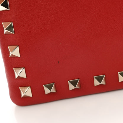 Valentino Garavani Vitello Large Rockstud Zip Wristlet Pouch Rosso Valentino 10 of 10