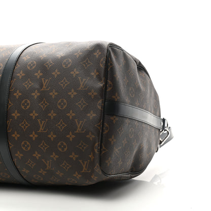 Louis Vuitton Monogram Macassar Keepall Bandouliere 55 10 of 16