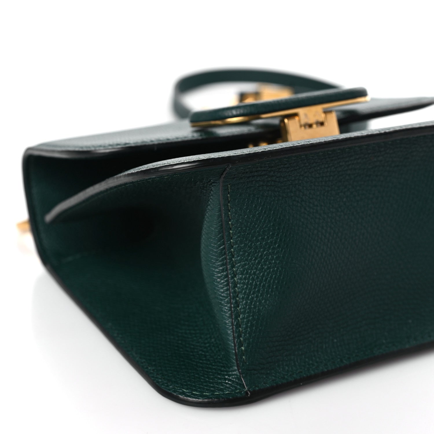 Valentino Garavani Grainy Calfskin Small VSling Shoulder Bag English Green 7 of 9