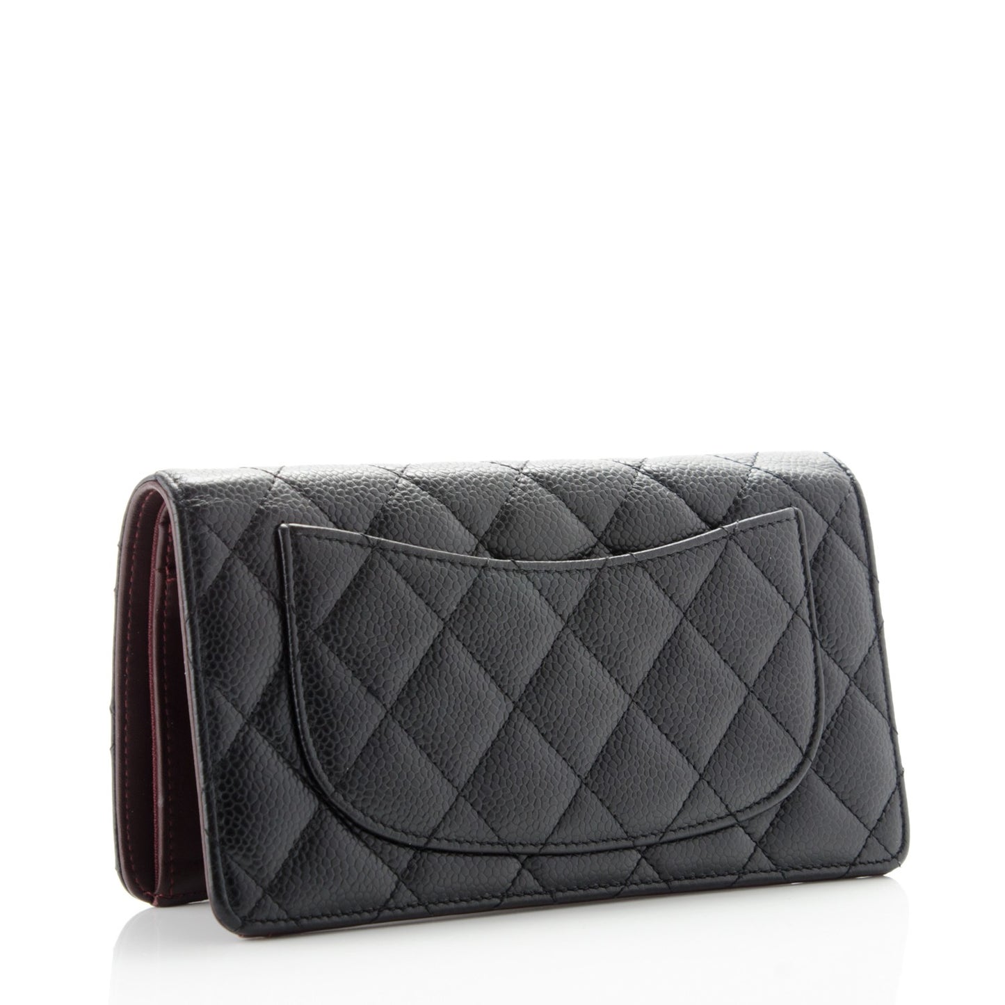 Caviar Quilted Yen Wallet Black