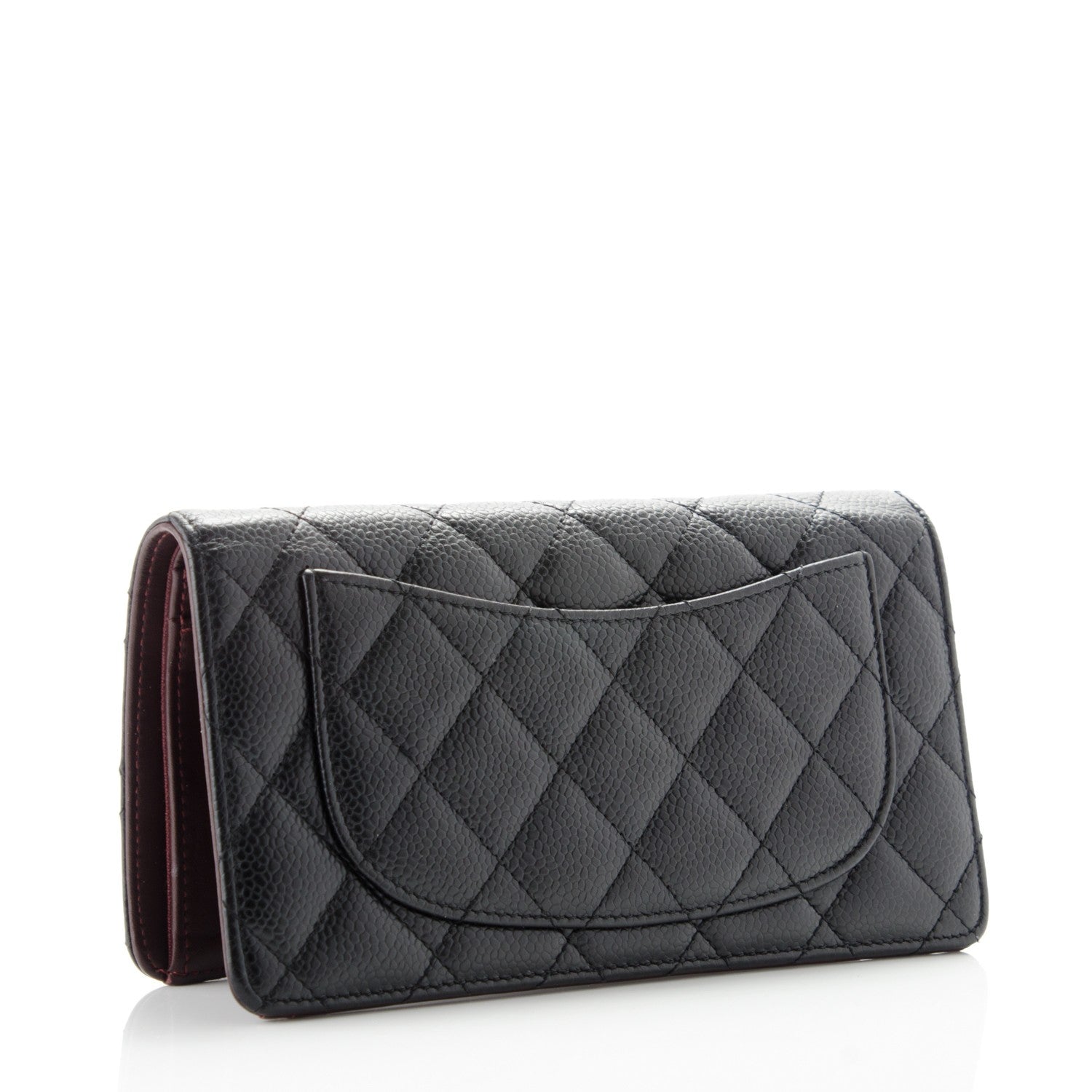 Chanel Caviar Quilted Yen Wallet Black 3 of 8