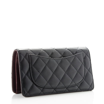 Chanel Caviar Quilted Yen Wallet Black 3 of 8