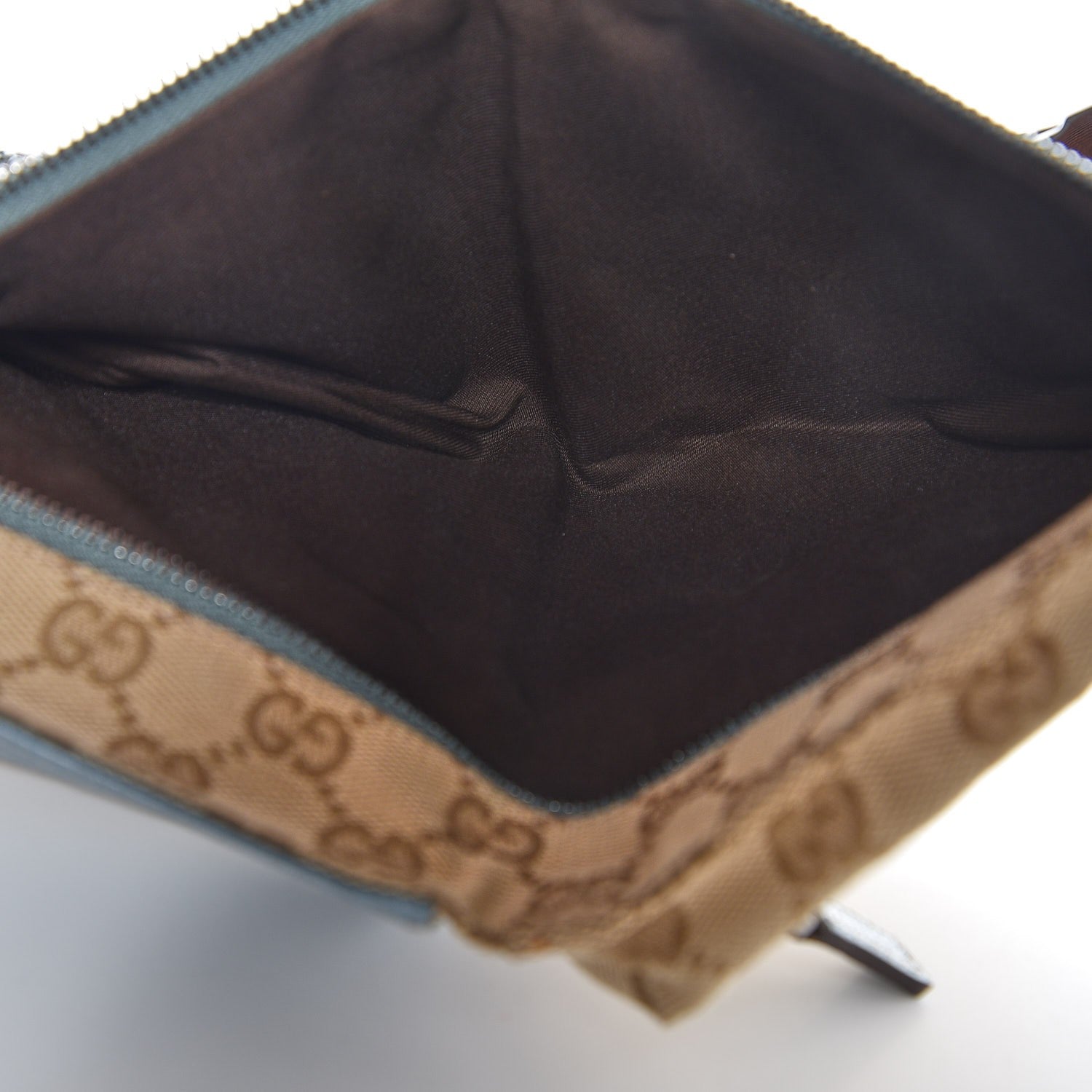 Gucci GG Monogram Web Double Pocket Belt Bag Blue 5 of 8
