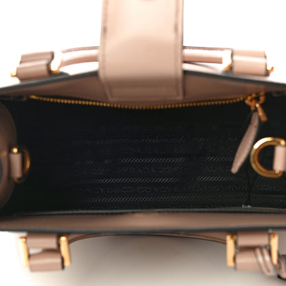 Prada Saffiano Soft Calfskin Monochrome Top Handle Frame Bag Cipria 5 of 9