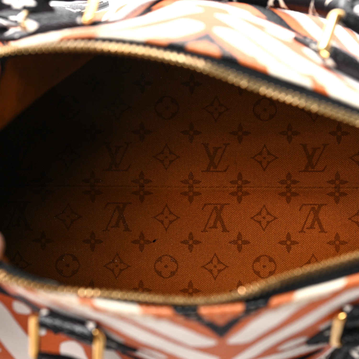 Louis Vuitton Monogram Giant Crafty Speedy Bandouliere 25 Creme Caramel 5 of 9