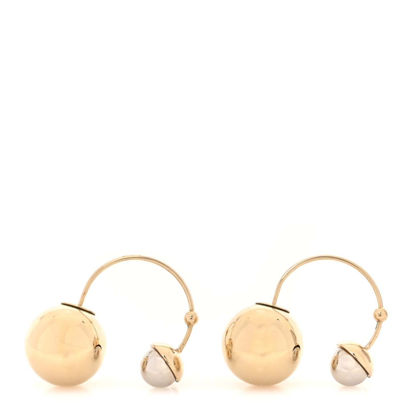 Metal Ultradior Half Hoop Earrings  Gold