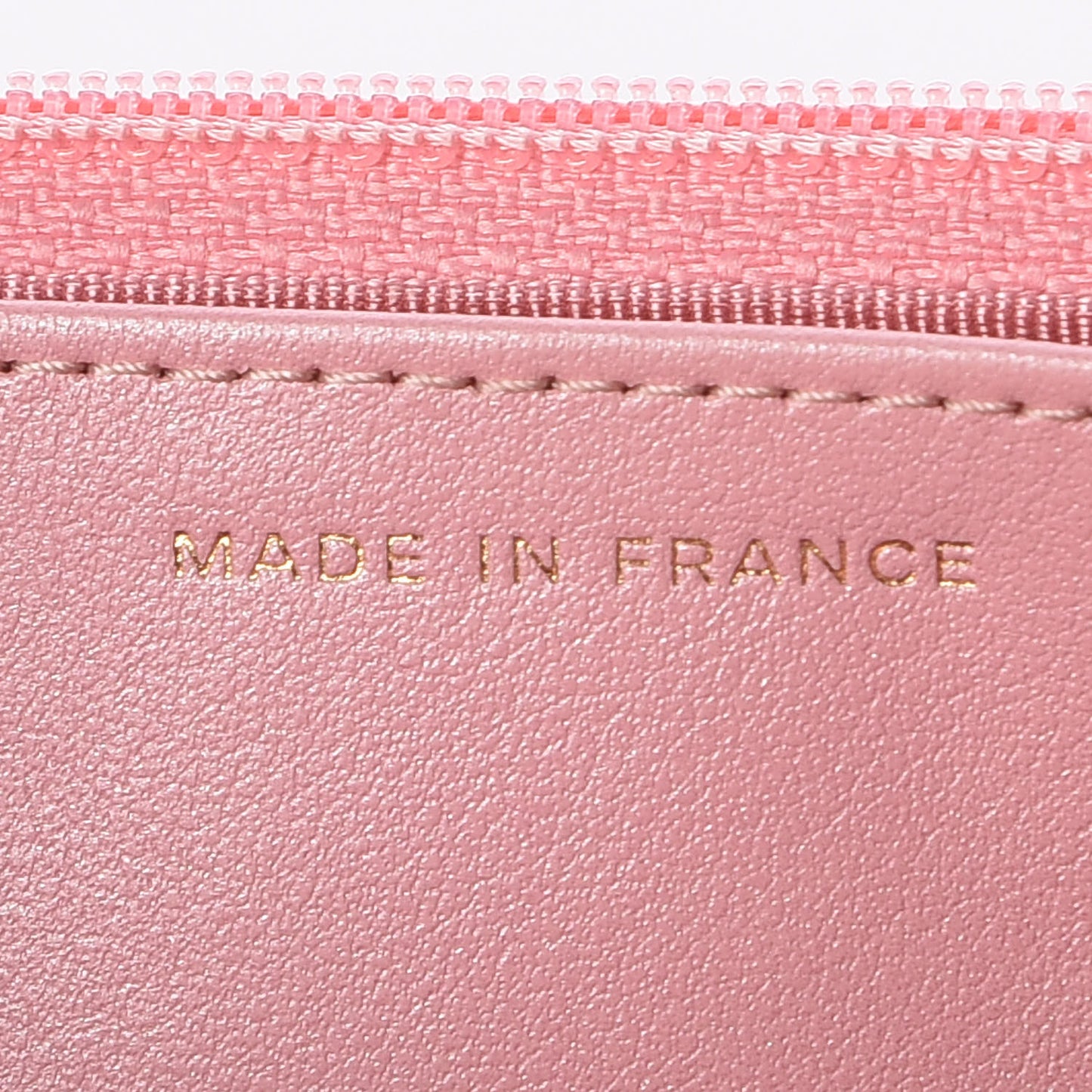 Iridescent Caviar Quilted Wallet on Chain WOC Rose Pink