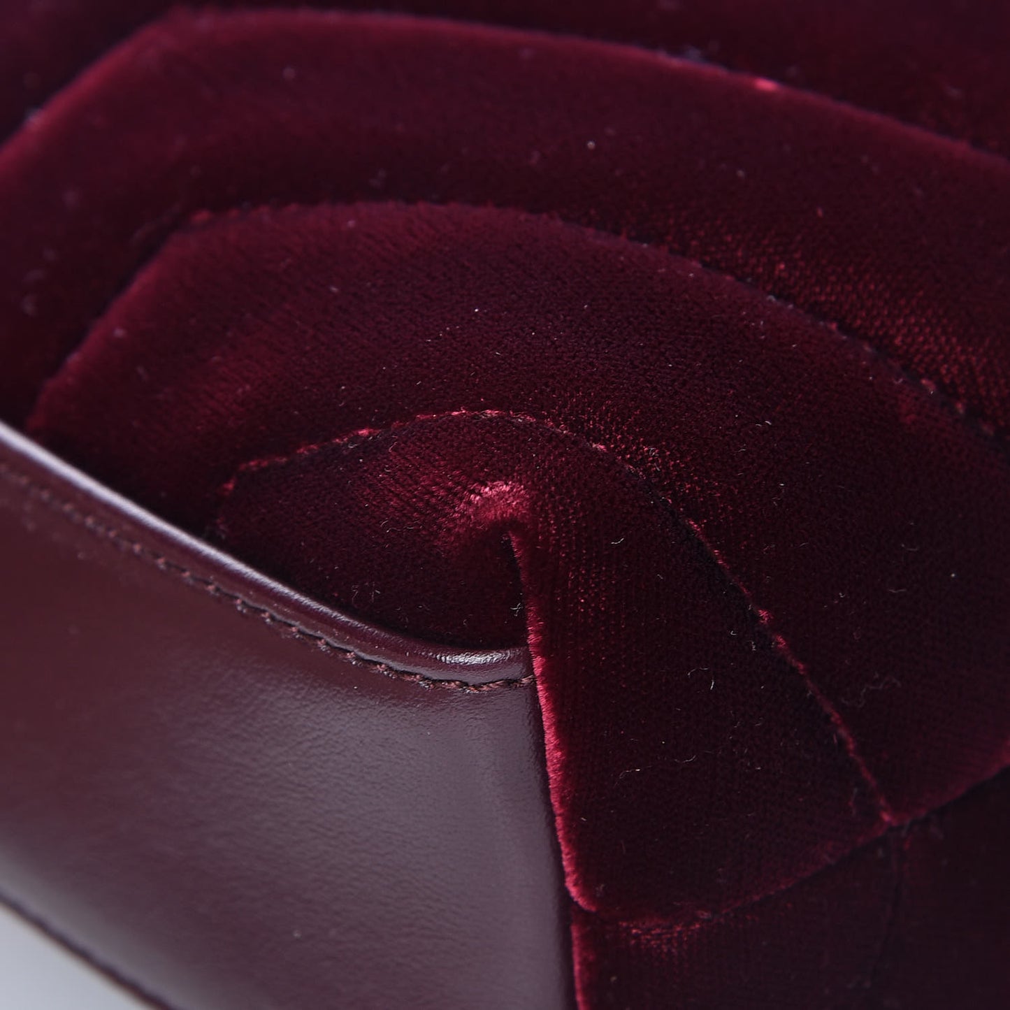 Velvet Y Quilted Monogram Toy Loulou Crossbody Bag French Burgundy