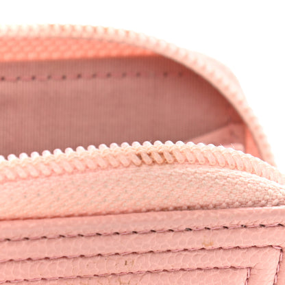 Chanel Caviar Quilted Boy Zip Around Coin Purse Wallet Light Pink 8 of 10