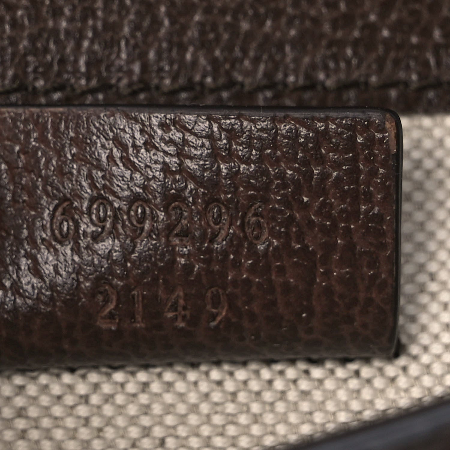 Gucci Monogram Jumbo GG Textured Dollar Calfskin Mini Horsebit 1955 Shoulder Bag Camel Ebony New Acero 7 of 10