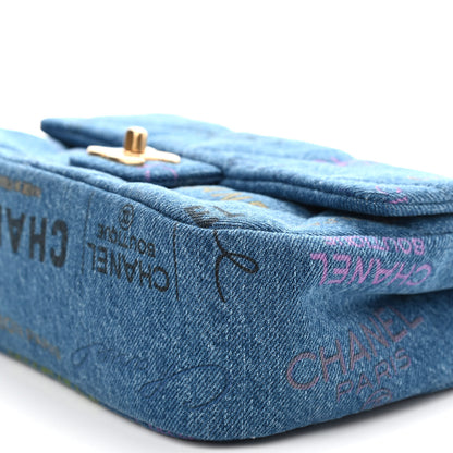 Chanel Denim Quilted Mini Denim Mood Rectangular Flap Blue Multicolor 9 of 9
