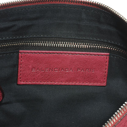 Balenciaga Agneau Giant 21 Silver Hardware Flat Handle Clutch Pourpre 6 of 7