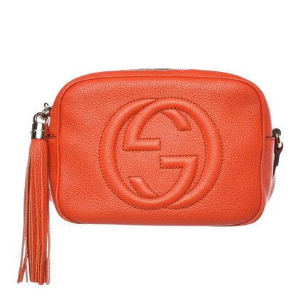 Gucci Pebbled Calfskin Small Soho Disco Bag Sun Orange 1 of 13