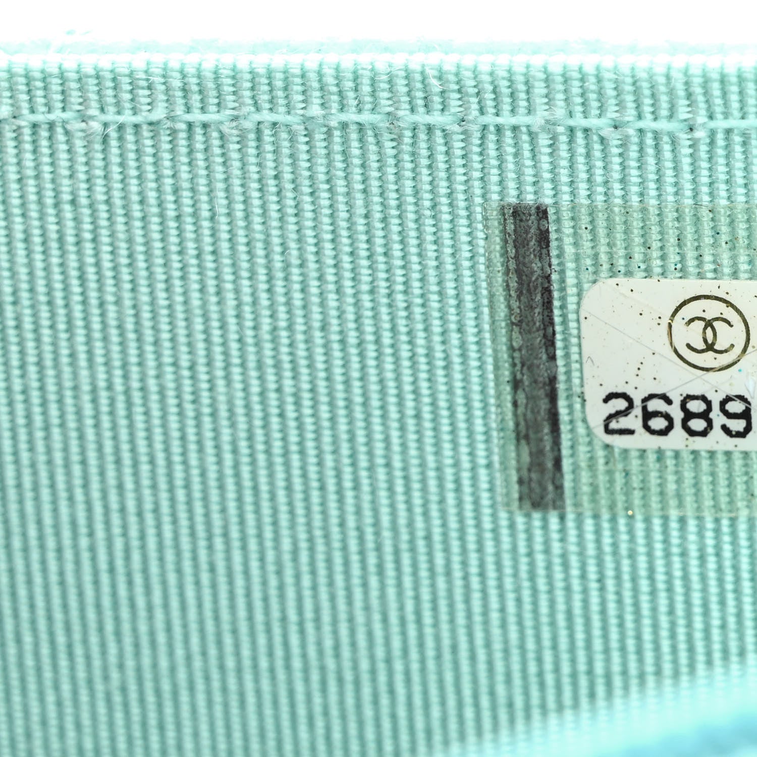 Chanel Caviar Quilted Square Wallet On Chain WOC Light Blue 8 of 12