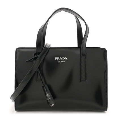 Prada Spazzolato Mini Re-Edition 1995 Double Handle Handbag Black 1 of 11