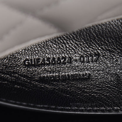 Saint Laurent Calfskin Y Quilted Monogram Loulou Bowling Bag Grey 7 of 9