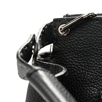 Fendi Cuoio Romano Selleria Metal Stitch Large Mens Peekaboo Iconic Essential Satchel Black 12 of 12