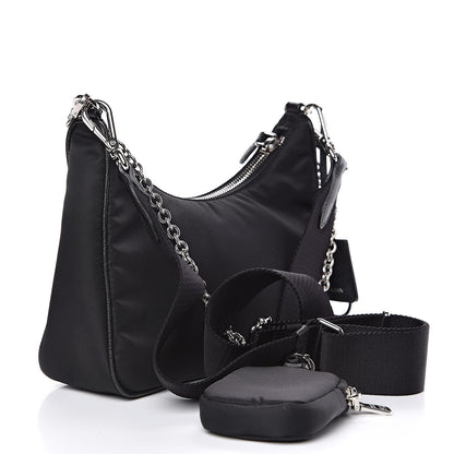 Prada Nylon Re-Edition 2005 Shoulder Bag Black 3 of 9