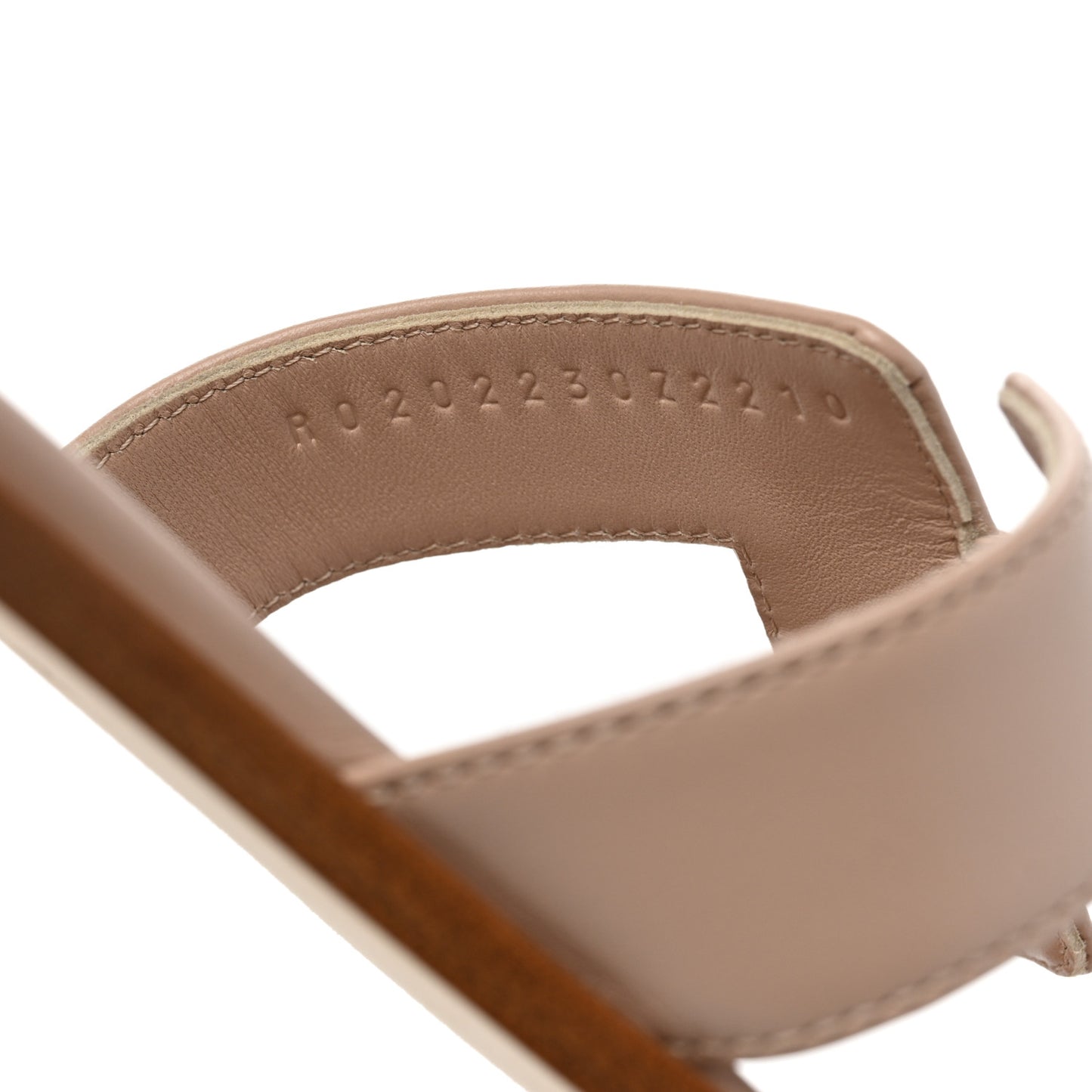 Box Calfskin Oran Sandals 41 Beige Nude