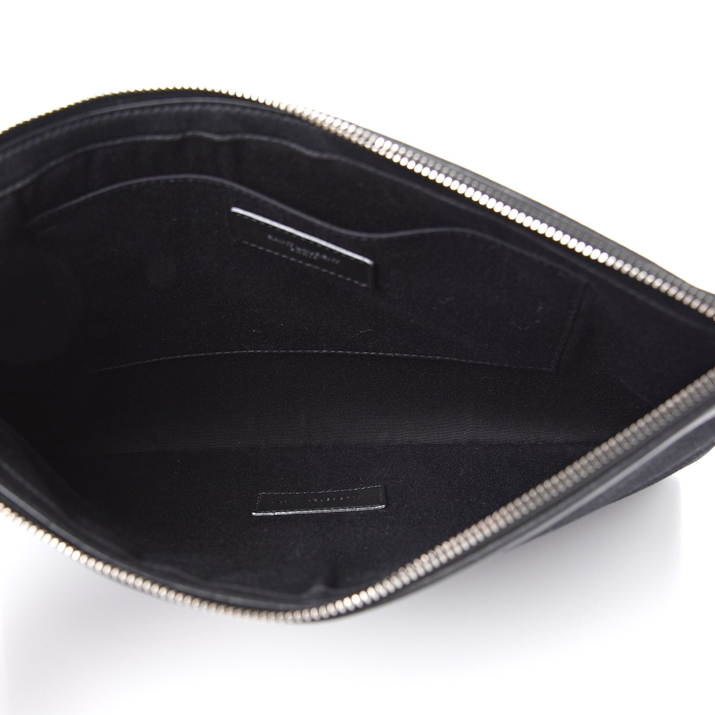 Linen Canvas Rive Gouche Zipped Pouch Black