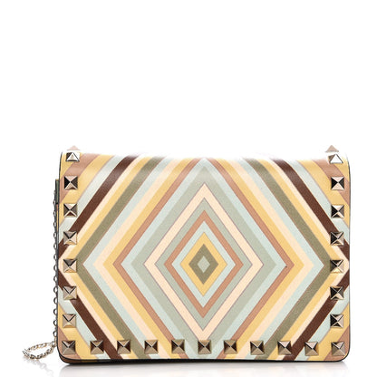Valentino Garavani Vitello Native Couture 1975 Rockstud Wallet on Chain Multicolor 1 of 8