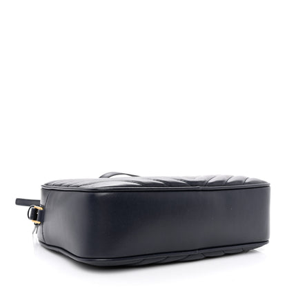 Saint Laurent Calfskin Matelasse Monogram Lou Camera Bag Navy 4 of 10