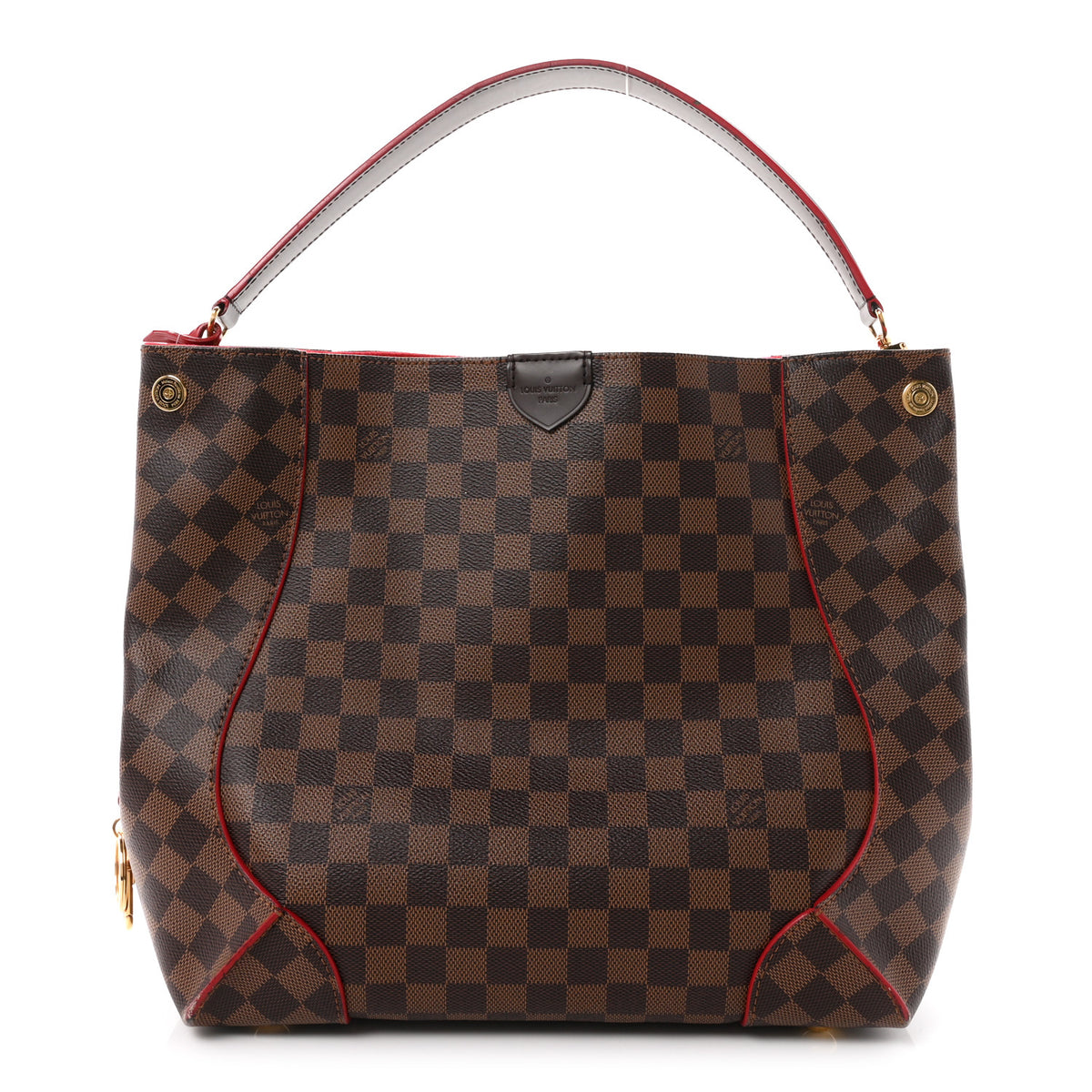Louis Vuitton Damier Ebene Caissa Hobo Cherry 2 of 20