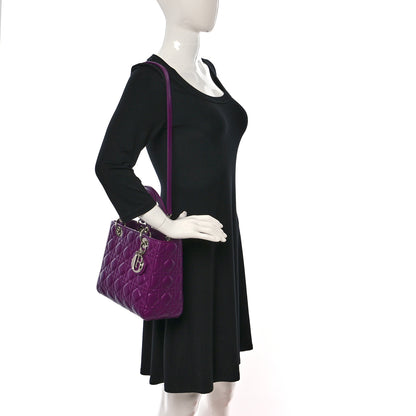 Christian Dior Lambskin Cannage Medium Lady Dior Purple 2 of 10