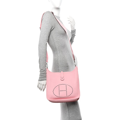 Hermes Taurillon Clemence Evelyne III PM Rose Sakura 2 of 10
